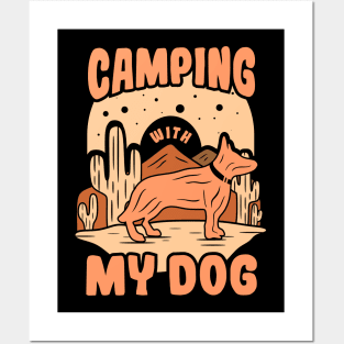 Camping with My Dog Tee Posters and Art